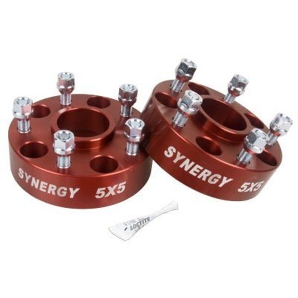 HUB CENTRIC WHEEL SPACERS PAIR - 5X4.5 - 1.50IN WIDTH, 1/2-20 UNF STUD, Synergy, Mfr#: 4112-5-45-H